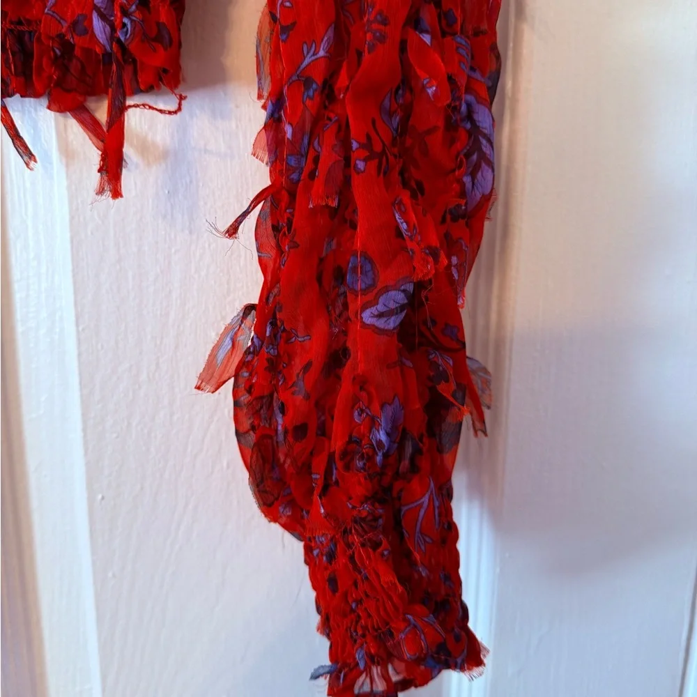 Zara Red and Purple Textured Women's Blouse - Picture 3 of 7